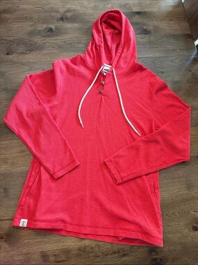 Holloway Men's Medium Red Textured Hooded Shirt